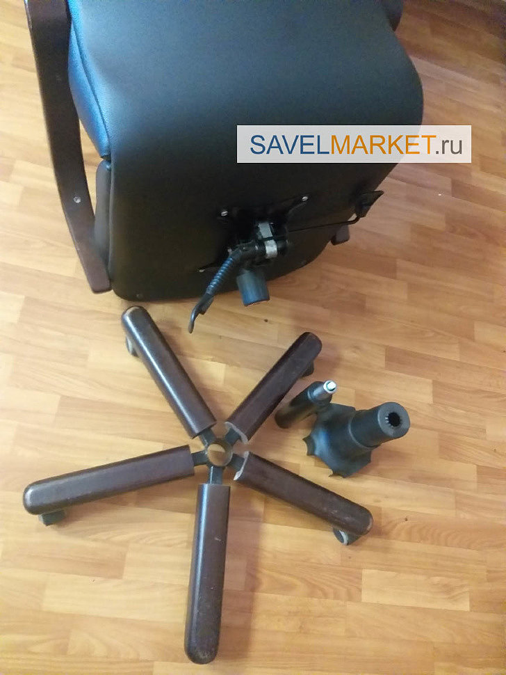 Сломался газлифт на офисном кресле - замена газлифта на усиленный Stabilus Германия, вызвать мастера - Savelmarket ru