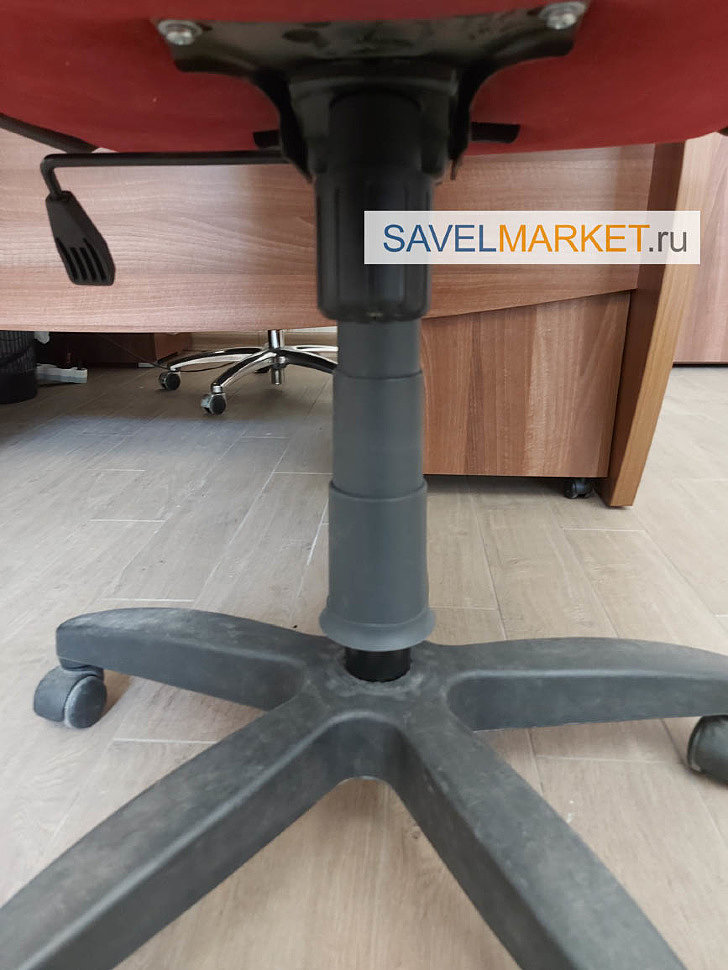 Замена газлифта на кресле на более высокий - ремонт офисных кресел, оплата по счету, наличными, банковской картой, с гарантией - Savelmarket ru
