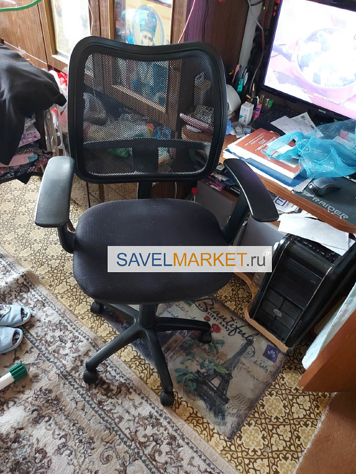 Ремонт офисного кресла Бюрократ - выезд мастера SavelMarket в Москве на дом или офис, оплата картой, по счету